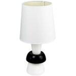 Lampe a poser pied ceramique noir blanc luminaire chevet chambre bureau