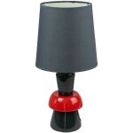 Corep - lampe a poser pied ceramique rouge gris anthracite luminaire