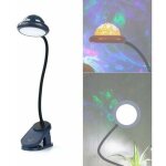 Lampe � pince pour enfants, lampe de lecture � pince led rechargeable par usb avec projection d'�toiles, ...