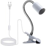Lampe � pince, lampe de lecture, lampe de chevet led, douille e27 avec pince 110mm col de cygne, 120cm ...