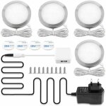 Lampe de placard led �clairage, spot led int�rieur, rond ultra slim blanc chaud 3000k, pour salle de ...