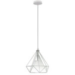 Lampes de plafond abat - jour lampe suspension lustre cage en fer forme diamant 20cm avec douille eclairage ...
