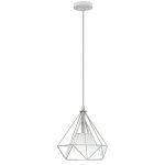 Lampes de plafond abat - jour lampe suspension lustre cage en fer forme diamant 20cm avec douille eclairage ...