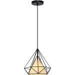 Lampe de plafond cage diamant petit abat - jour lustre suspension luminaire rtro industrielle lot de ...