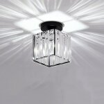 Stoex - lampe de plafond en cristal noir plafonnier cr�atif plafonnier en verre lustre moderne e27 pour ...