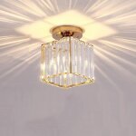 Stoex - lampe de plafond en cristal or plafonnier en verre plafonnier cr�atif lustre moderne e27 pour ...