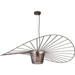 Privatefloor ? lampe suspendue design 80cm ? abat - jour marron pour �clairage int�rieur ? c�ble r�glable ...