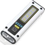 Lampe de poche led rechargeable edc, torche de poche tactique super lumineuse avec lumi�re de travail ...