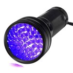 Lampe de poche violette 51 led 395nm dtecteur de lumire noire uv pour urine de chien, taches d'animaux ...