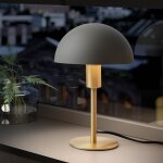 Millumine - lampe a poser poma metal en laiton mat et abat - jour cr�me