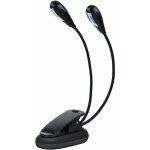Lampe pupitre musique, 6 led / 8 led mini lampe � double t�te lampe r�glable � pince avec c�ble usb pourlectur ...