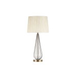 Lampe � poser robina 1xe27 cuir avec pantalon beige 62x30x30 cm