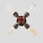 Axhup - lampe rustique de plafond de tube industrielle plafonnier conduit d'eau luminaire
