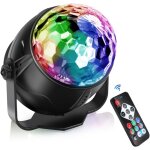 Lampe de sc�ne, 5 couleur boule � facette avec t�l�commande led 7 rgb avec t�l�commande jeux de lumiere ...