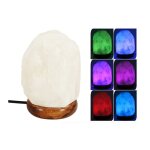 Silumen - lampe de sel blanc 11cm usb avec led multicouleurs
