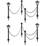 Lampes solaires 4 pcs avec chane et piquets vidaxl