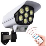 Lampe solaire 77 led pour ext�rieur, simulation de surveillance, �clairage de s�curit� avec d�tecteur ...