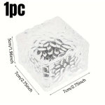Lampes solaires d?all�e effet cube roche de glace ? led avec capteur de lumi�re pour jardin et d�corations ...