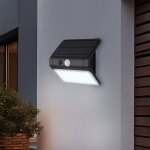 Lampe solaire applique ext�rieure applique led capteur ip54 d�tecteur de mouvement noir