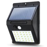 Lampe solaire a' batterie spot driwei 25 + 5 + 5 led avec capteur de mouvement et cre'pusculaire pour ...