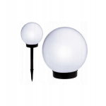 Lampe solaire boule, blanche, d�corative, lampe de jardin, 1 pi�ce.