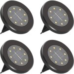 Lampe solaire extrieur, 8 led 4 pack eclairage solaire exterieur etanche ip65 pelouse lumire decorative, ...