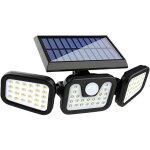 Lampe solaire ext�rieur d�tecteur de mouvement 74 led lumi�re solaire ip65 �tanche 3 t�tes rotation 360� ...