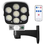 Lampe solaire d'ext�rieur avec d�tecteur de mouvement sans fil et cam�ra de s�curit� factice ip66 �tanche ...