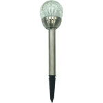 Lampes solaires d'ext�rieur, �clairage boule led de jardin, lumi�re blanche, �tanche, piquet, argent� ...