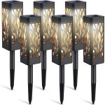 Lampes solaires d'ext�rieur pour jardin, lot de 6 lampes de jardin � �nergie solaire, �tanches, avec ...