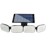 Lampe solaire d'extérieur à led, led 4 têtes 200 led avec détecteur de mouvement, télécommande, étanche ... Lampe solaire d'extérieur à led, led 4 têtes 200 led avec détecteur de mouvement, télécommande, étanche ...