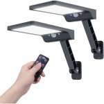 Lampe solaire exterieur, lumiere led avec d�tecteur de mouvement avec 3 modes r�glables ip65 �tanche ...