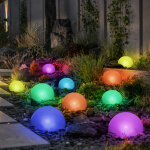 Lampe solaire d'ext�rieur lumineuse d�coration de jardin led h�misph�re chemin d'acc�s, changement de ...