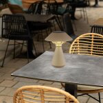 Lampe solaire d'ext�rieur lampe de table lampe de terrasse led lampe de jardin sable h 18 cm