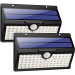 Lampe solaire d'ext�rieur [version �conomie d'�nergie] lot de 2 138 led d�tecteur de mouvement 180� �tanche ...