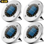 Lampe solaire extrieure, 16 spots led lampe solaire de jardin tanche ip65 pelouse lumire dcorative ...