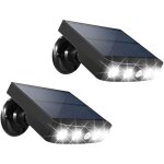 Lampe solaire extérieure, 4 led solaire Éclairage extérieur avec panneau solaire haute puissance 2w, ... Lampe solaire extérieure, 4 led solaire Éclairage extérieur avec panneau solaire haute puissance 2w, ...