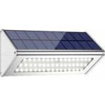 Lampe solaire ext�rieure 48 led - bo�tier aluminium - �tanche ip65 - d�tection de mouvement radar - jardin ...