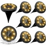 Lampe solaire exterieure 8pack 8led luminaire solaire ext�rieur jardin eclairage blanc chaud spot led ...