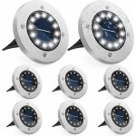 Lampe solaire ext�rieure, lampe solaire de jardin 12 led �clairage au sol 6000k blanc froid �tanche ip65 ...