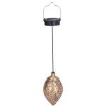 Lampe solaire en fer forg� creuse 1, 2 v 0, 5 w, lustre solaire �tanche aux intemp�ries en forme de goutte ...