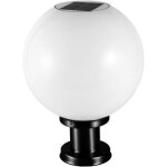 Lampe solaire globe led � montage sur poteau pour jardin ext�rieur -