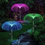 Lampes solaires de jardin, lot de 2, tubes en acier inoxydable, double couche, �toiles et lune, avec ...