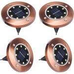 Lampe solaire de jardin, 8 led 4 packs lampe solaire extrieure led tanche lampe enterre  led, lampadaire ...