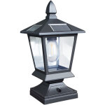 Lampe solaire de jardin, borne lumineuse pour villa, cl�ture, �clairage paysager ext�rieur �tanche, 1 ...