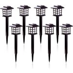 Vurahome - lampes solaires de jardin - �clairage solaire lumi�re blanche chaude et solaire �tanche ip55 ...