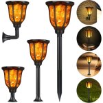 Lampes solaires jardin, lumi�re solaire ext�rieur jardin ip65 �tanche torche solaire flammes lampe pour ...