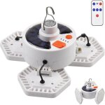 Lampe solaire led lumineuse, lampe de camping pliable rechargeable par usb lanterne ext�rieure avec t�l�comman ...