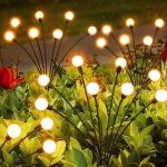 Lampes solaires luciole anti pelouse lumi�res jardin cour petit paysage d�coration blanc chaud 10pcs ...