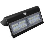 Lampe solaire murale 800lm - noir - chalet&jardin